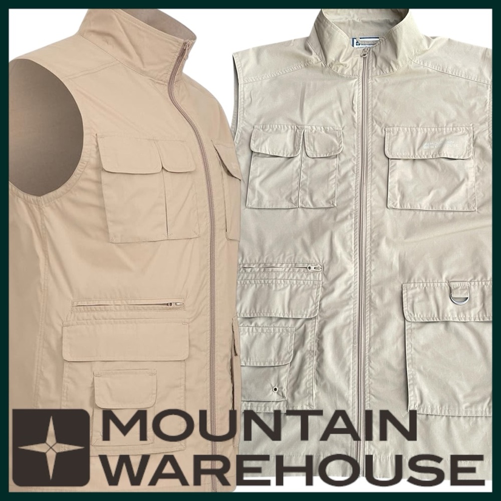 Mountain Warehouse Tan Fishing Hunting Utility Vest (XL)